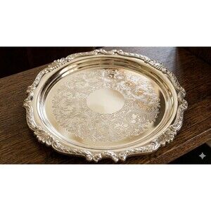 Vintage Sheridan Silver Plated Ornate Tray